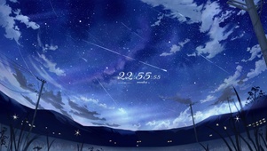 4K 治愈蓝色星空