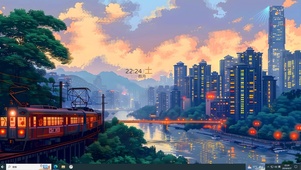 夕阳列车大楼