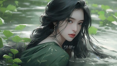 4K清纯气质古风水中美女