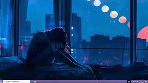 夜晚女孩抱腿
