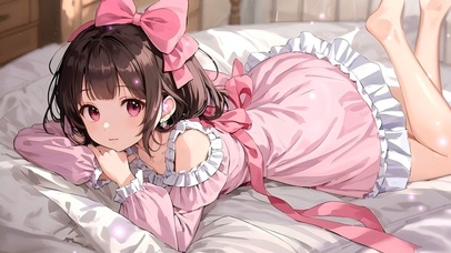 动漫二次元粉色蝴蝶结