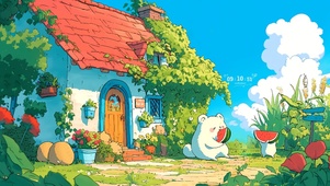 可爱治愈夏日动漫小屋