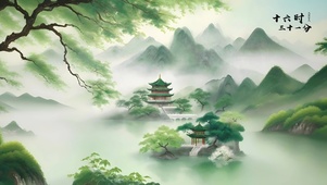水墨绿意