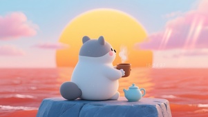 海边喝茶