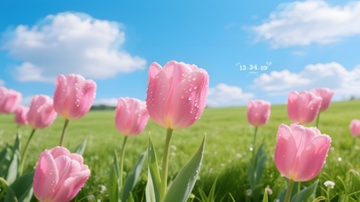 唯美小清新郁金香