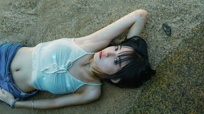 海滩少女~【唯美清新风】