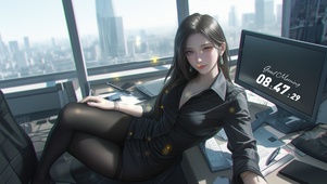 她的脸庞白皙细腻