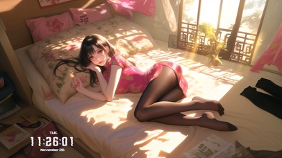 她的动作优雅流畅，如同春风拂柳