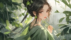 雨中绿色