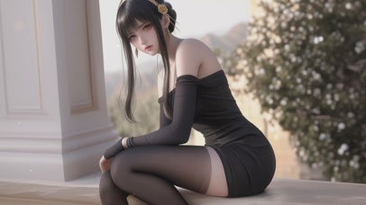 露天街边阳光女孩