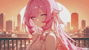 甜美粉色风女孩