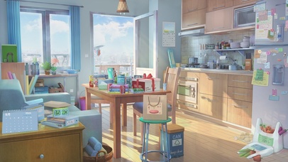 4K温馨治愈房间-真实时间日历