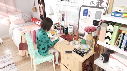 学习少女房间