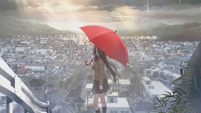 撑着红伞的魔法使一苍崎青子