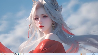 4K古风红装白发仙主题
