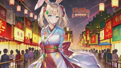 喜庆街道兔耳少女