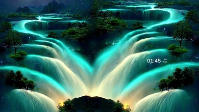 唯美治愈 瀑布风景