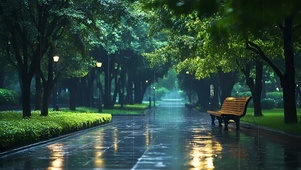 雨夜静候