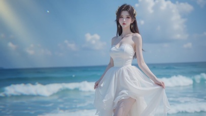 简约护眼美女壁纸