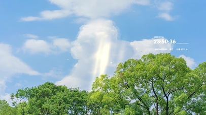 4k 治愈清新夏日蓝天