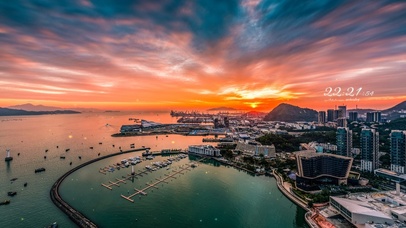6K 城市海港醉美夕阳红