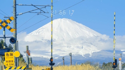 日系梦幻唯美雪山(含时间)