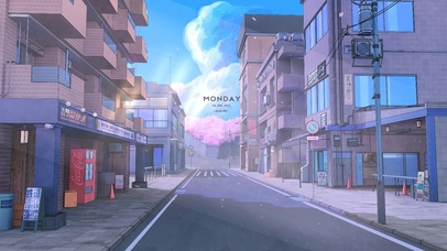 治愈城市樱花街道