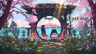 4k 唯美侠客桃花林