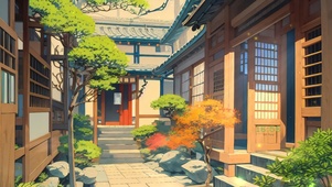 唯美清新绿色庄园
