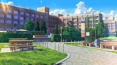 唯美插画阳光校园