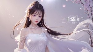4K长发美女
