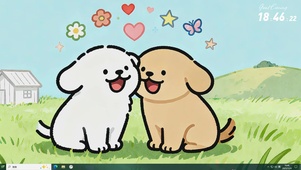 一对萌萌情侣狗