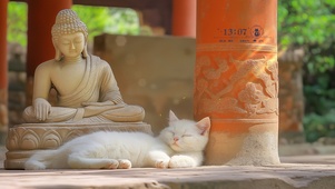 睡懒觉的猫咪