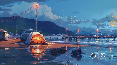 海边夜景