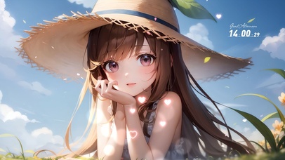 4K可爱草帽女孩