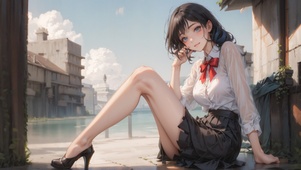 沉思女孩