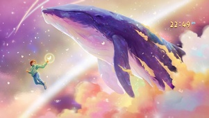 4k 与鲸鱼一起翱翔的少年
