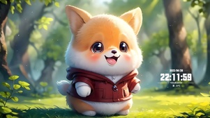 可爱森林狗狗