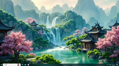 古风桃花仙境主题