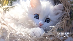 白色的小猫咪