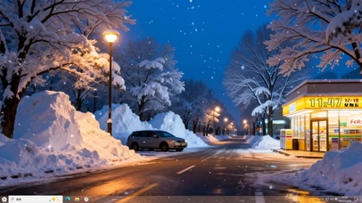 雪景便利店