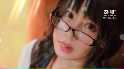 戴眼镜的清纯美女