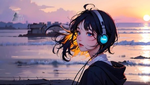 河边的女孩