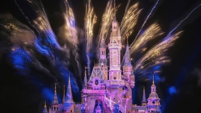 4K唯美治愈迪士尼烟花
