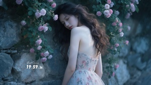 蔷薇花下