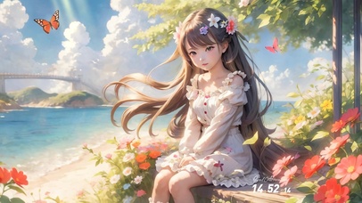 浪漫的海边女孩