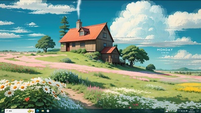 4K春天田野主题