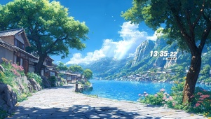 治愈湖边小道