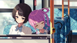 公交车内美少女