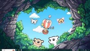 线条小狗探险小分队主题